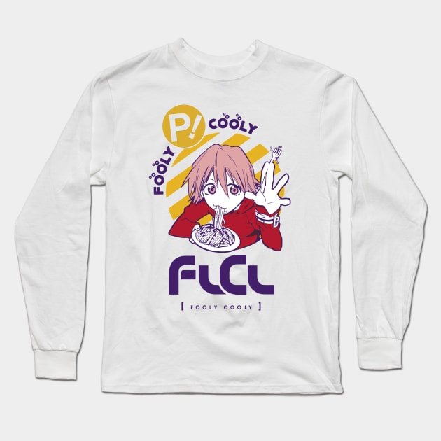 Haruko FLCL Long Sleeve T-Shirt by paisdelasmaquinas